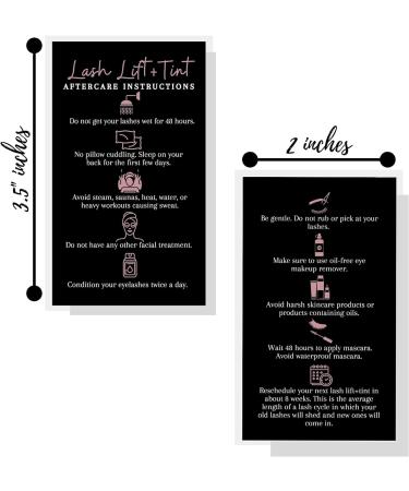 Lash Lift + Tint Aftercare Instruction Cards | 50 Pack | Boutique Marketing LLC | Eyelash Aftercare Kit - Buy Online on SooperMarket.com