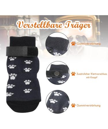 Ranypet Indoor Anti-Slip Socks for Dogs | Soft Adjustable Paw Protection with Traction Control | Ideal for Old Dogs on Hardwood Floors - 3 Pairs M Size Pf tchen Pattern - Buy Online on SooperMarket.com