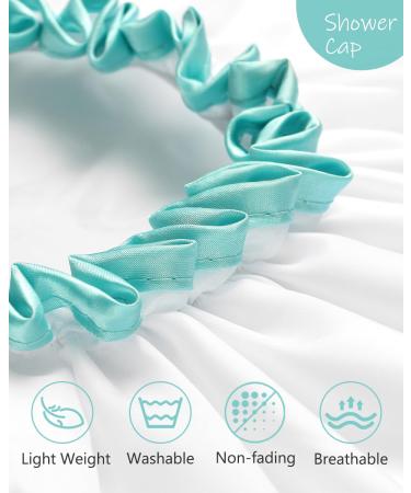 Mikimini Waterproof Shower Cap for Women & Girls - Reusable Washable Cute & Soft - Medium White (1 Pack) - Buy Online on SooperMarket.com