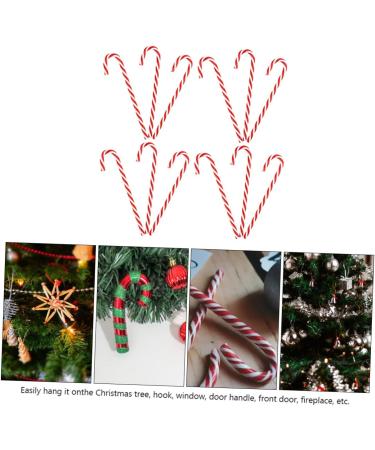 HOLIDYOYO 36 Pcs Christmas Candy Cane Holiday Candy Canes Mini Candy Canes Christmas Tree Candycane PVC. Red - Buy Online on SooperMarket.com