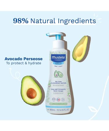 Mustela Baby No Rinse Cleansing Water 10.14 fl oz - Gentle & Effective Cleansing for Infants - Buy Online on SooperMarket.com