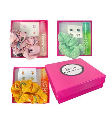 Jazzie Hot Pink Valentine's Day Surprise Mystery Box for Girls | Hair Scrunchies Lip Gloss Earrings & More | Perfect Valentine's Gifts for Her - Buy Online on SooperMarket.com