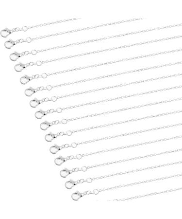 36 Pack Necklace Chain Bulk for Jewelry Making Cridoz Necklace Jewelry Making Chains Silver Plated Necklace Chains for Necklace Jewelry Making 1.2 mm (20 Inches)