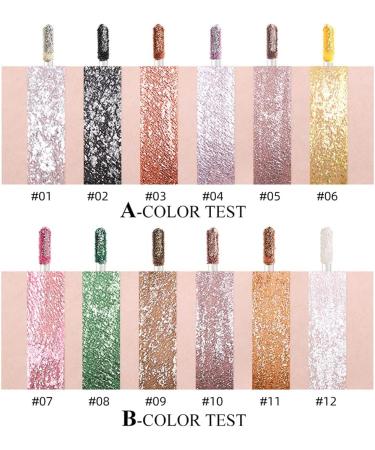 Reddhoon 6 Colors Liquid Glitter Eyeshadow Set Diamond Shimmer Metallic Liquid Eyeshadow Waterproof Long Lasting Quick Drying Sparkling Eye Shadow Makeup Set Set A - Buy Online on SooperMarket.com