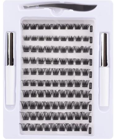 SISILILY Individual Cluster Lashes Kit | Reusable 3D Eyelash Extension | Soft Natural C CC D Curl | With Glue | 90 clusters - DM05 - Buy Online on SooperMarket.com