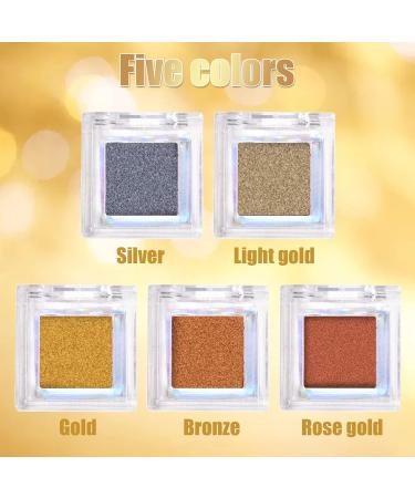 Chrome Nail Powder 5 Boxes Metallic Mirror Effect Nail Powder Holographic Gold Shiny Nail Glitter Pigment Powder for DIY Nail Decoration Salon Home - Buy Online on SooperMarket.com