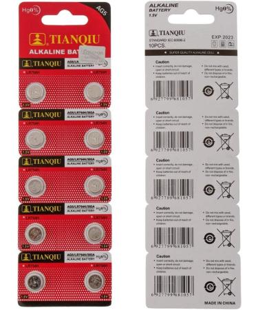 Tianqiu 10PCS Ag5 LR754 393 SR754SW Alkaline Battery - Long-Lasting Power for Your Devices | International Shipping Available - Buy Online on SooperMarket.com