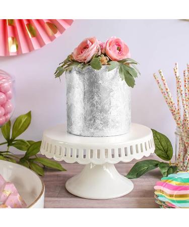 YongBo Edible Silver Leaf 3.7"by 3.7" 25 Sheets Book Pure Silver Foil for Cake Baking Food Decoration Gilding Arts Nail 25pcs 3.7" silver-book - Buy Online on SooperMarket.com