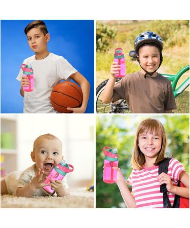 Flintonic 480ML Kids Sippy Cup | Leak-Proof, BPA-Free Toddler Drink Bottle with Brush | Water Milk Cup for Children | Shatter-Proof, Red - Buy Online on SooperMarket.com