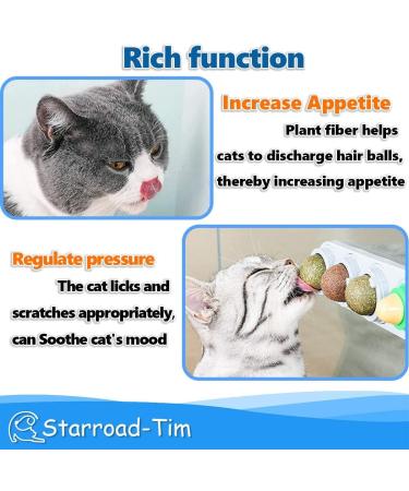 STARROAD-TIM Rotatable Edible Catnip Balls Toy for Cats - Natural & Healthy - Buy Online on SooperMarket.com
