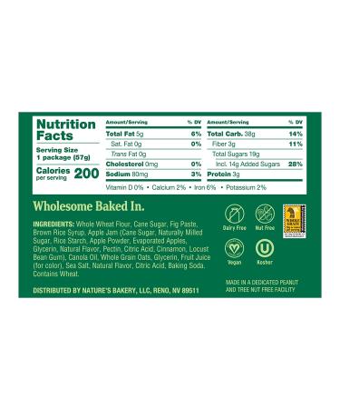 Nature's Bakery Apple Cinnamon Fig Bars - 6 ct. (Whole Wheat, Stone Ground) - Buy Online on SooperMarket.com
