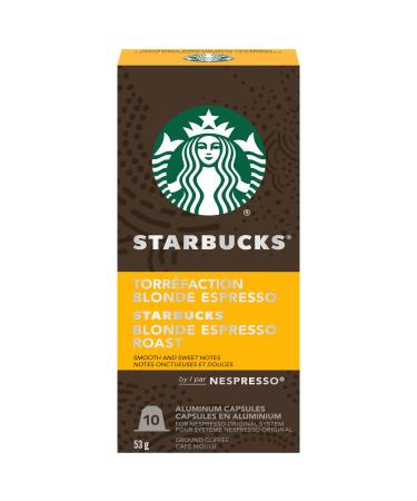 Starbucks by Nespresso Blonde Espresso Roast Nespresso Coffee Capsules Original Line Compatible 10 Nespresso Coffee Pods
