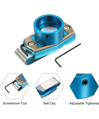 Buy PATICIL Billiard Magnetic Chalk Holder - Aluminum Pool Cue Chalk Case with Belt Clip - Snooker Accessories in Blue/Brown - Buy Online on SooperMarket.com