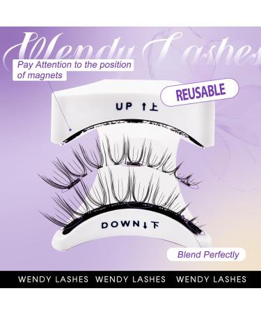 Magnetic Lashes 2 Pairs Reusable Magnetic Eyelashes with Applicator No Glue Magnetic Eye lashes Natural Look without Eyeliner Magnetic Lashes Kit(magnetic lashes-DWSP+N07) CX-DWSP+N07 - Buy Online on SooperMarket.com