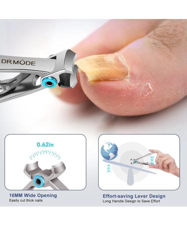 Senior Toenail Clippers Set for Thick Nails - Featuring Ingrown Toenail Tool, Wide Opening Clipper, Rotary Fingernail Clipper, Leather Case & File - Black - Buy Online on SooperMarket.com