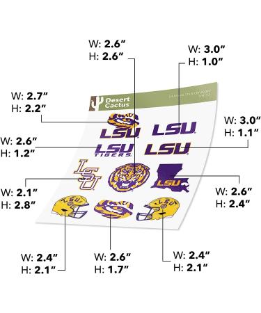 LSU Tigers Geaux State University Vinyl Sticker Decals - Laptop Water Bottle Car Scrapbook - Type 2 - Buy Online on SooperMarket.com