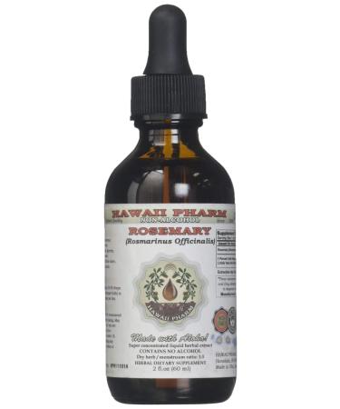 Rosemary Alcohol-Free Liquid Extract, Organic Rosemary (Rosmarinus officinalis) Dried Leaf Glycerite 2 oz 2 Fl Oz (Pack of 1)
