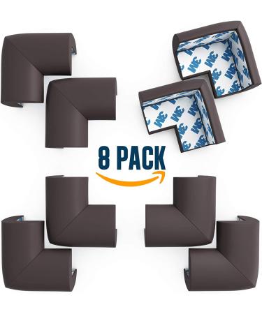 Soft Baby Proofing Corner Guards & Edge Protectors - Pre-Taped Table Corner Protector  Child Safety Furniture Bumper  Sharp Corner Cushions  8 Pack  Brown Brown Large (Pack of 8) - Buy Online on SooperMarket.com