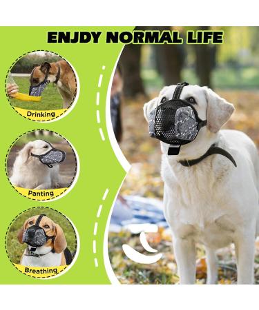 BONTHEE Dog Muzzle Soft Mesh Muzzles for Small Medium Large Sized Dogs Muzzle for Dogs to Prevent Biting Breathable Puppy Muzzle for Scavenging Grooming Biting Chewing and Licking - Buy Online on SooperMarket.com
