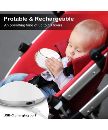 Portable White Noise Machine with Night Light for Sleeping Baby Kids - 34 Soothing Sounds, USB Rechargeable, Auto-Off Timer - Ideal Sleep Aid for Adults, Babies, and Travel - Buy Online on SooperMarket.com