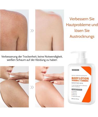 Shefave Turmeric Body Lotion Vitamin C Cream with Turmeric for Body Removes Dark Spots Cream for Dry Skin Moisturising Body Lotion Body Care Smooth Skin 200 ml - Buy Online on SooperMarket.com