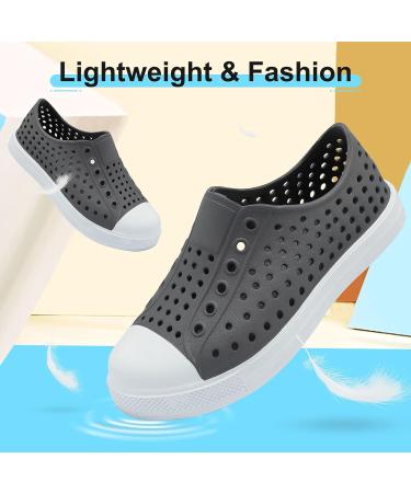 QLZ Kids Water Shoes - Slip-on Anti-Slip Beach Sandals for Boys & Girls - Lightweight & Quick Dry - Grey - Sizes Toddler to Big Kid - Buy Online on SooperMarket.com