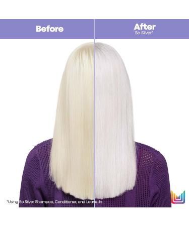 So Silver Purple Shampoo & Conditioner Set - 33.8 Fl Oz | Neutralizes Yellow Tones, Nourishes Hair | Blonde, Grey, Platinum, Bleached Hair | Color Treated | Packaging May Vary - Buy Online on SooperMarket.com