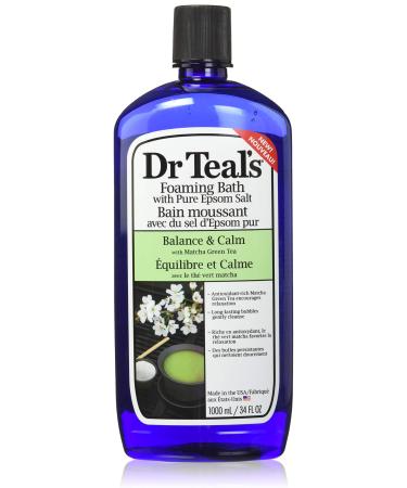 Dr. Teal's Pure Epsom Salt Matcha Green Tea Relaxing Foaming Bubble Bath - 34 Ounce