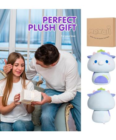 Mewaii 14'' Soft Painted Blueberry Cow Mushroom Pillow Stuffed Animal Plush - Cuddly Kids Plushie Toy 14 Inch - Buy Online on SooperMarket.com