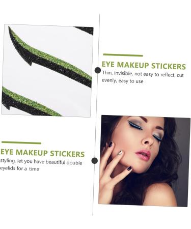 Healeved 12 Pairs Glitter Eyeliner Double Eyelid Stickers Eyeliner Tape Strips Cosmetic Eyelid Tape - Buy Online on SooperMarket.com