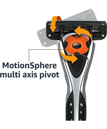 Amazon Basics 3-Blade MotionSphere Razor for Men with Dual Lubrication Handle - 21 Piece Set - Buy Online on SooperMarket.com