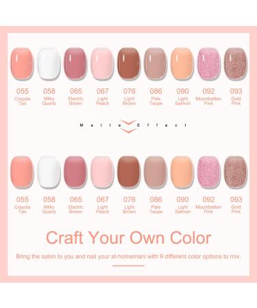 Lavender Violets 19 Pcs Gel Nail Kit with UV Lamp - Spring Jelly Pink Nude Shellac Colors - Base Coat, Matte Top Coat, Nail File, Sticker - Starter Kit (964D Jelly Pink) - Buy Online on SooperMarket.com