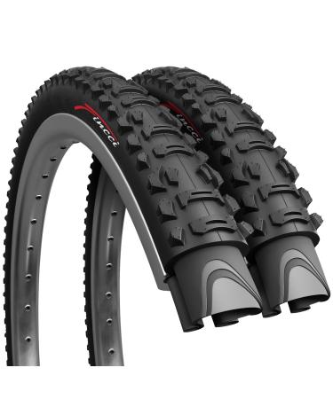 Fincci Pair 26 x 1.95 Bike Tires 50-559 Foldable 60 TPI Tires for MTB Mountain Hybrid Bicycle - Pack of 2 26x1.95 Inch Tire