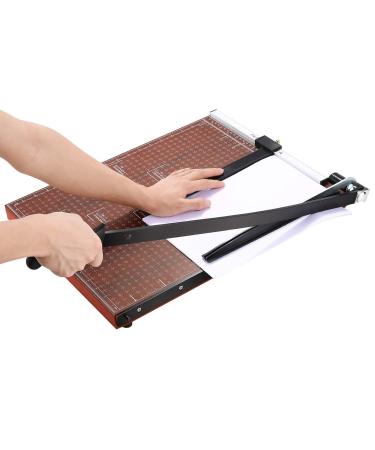 A2-B7 Paper Trimmer Paper Cutter Heavy Duty Trimmer Gridded Paper Photo Guillotine Craft Machine 18 inch Cut Length 12 Sheets Capacity for Office Home Use Red