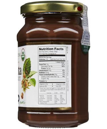 Nocciolata Organic Hazelnut Spread 9.52 oz - Premium Quality, All-Natural Ingredients (Pack of 1) - Buy Online on SooperMarket.com