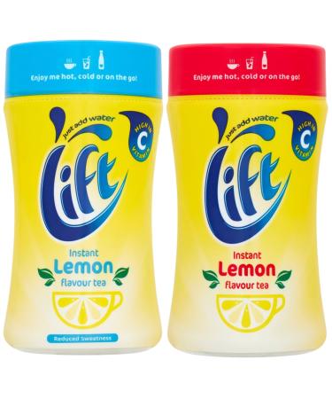 Lift Instant Lemon Tea Reduced Sweetness 165g & Lift Instant Lemon Tea 165g (2 Pack Mixed Bundle)