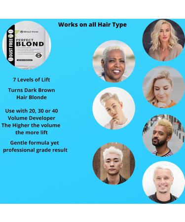 Perfect Blond Hair Dye Toner & Bleaching Powder Kit - 120ml 30 Vol Developer Brush & Gloves - Blond Forte Blue Lightener - Buy Online on SooperMarket.com