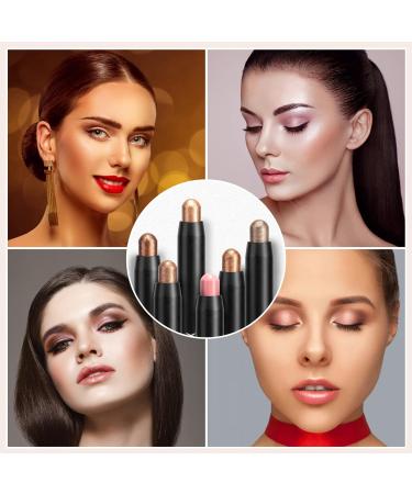 Vtrem 3 PCS Eyeshadow Stick Set - Neutral Cream Matte Eye Highlighter & Eyeliner Crayon Makeup with Brush - Shiny Cosmetics for Perfect Eyes - Buy Online on SooperMarket.com
