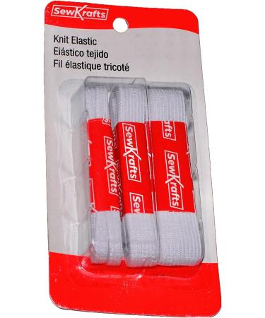 SewKrafts White Knit Elastic Band - Soft Stretchy Waistband, Sleeve, Neckline, and Legband Elastic Cord for Sewing and DIY Projects - Buy Online on SooperMarket.com