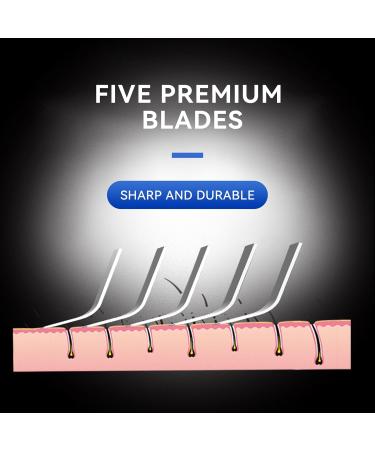 Premium Men's Disposable Razors - 5 Blade Razor with Handle & Cartridges for Smooth Shaving | International Shipping Available - Buy Online on SooperMarket.com