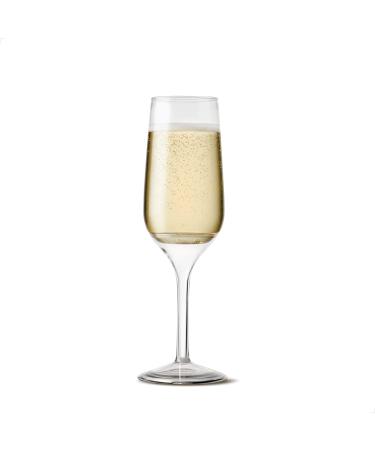 TOSSWARE POP 6oz Stemmed Flute SET OF 12, Premium Quality, Recyclable, Unbreakable & Crystal Clear Plastic Champagne Glasses, 12 Count (Pack of 1)