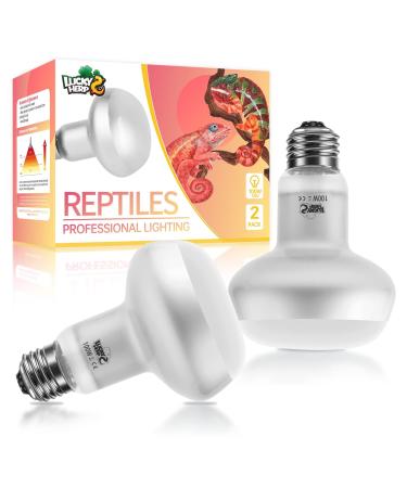 Lucky herp reptiles heat lamp Terrarium Uva lamp turtle 75W 2-pack heating lamp Terrarium (new upgrade) Suitable for turtles chickens dogs bare stage and other reptiles and amphibians 75.0
