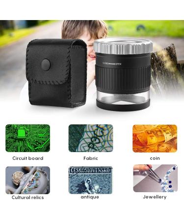 30X Loupe Magnifier Adjustable Focal Length Magnifier Foldable Jewelry Magnifier Glass for Textile Optical Embroidery Circuit Board Coins etc. - Buy Online on SooperMarket.com