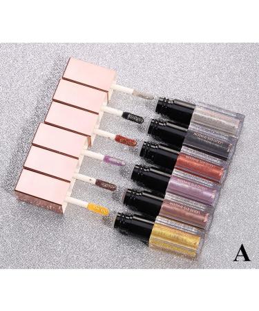 Reddhoon 6 Colors Liquid Glitter Eyeshadow Set Diamond Shimmer Metallic Liquid Eyeshadow Waterproof Long Lasting Quick Drying Sparkling Eye Shadow Makeup Set Set A - Buy Online on SooperMarket.com