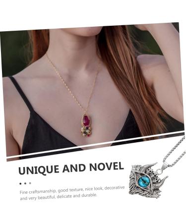 EXCEART Devil Eye Necklace Skull Necklace Ladies Men's Evil Eye Clavicle Chain Steampunk Necklace Women Clavicle Pendant Necklace Decor Stainless Steel Neck Chain Metal Man - Buy Online on SooperMarket.com