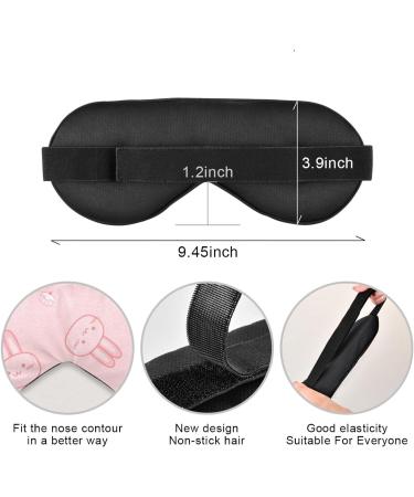 Haskirky Light Blocking Eye Mask for Adults - Breathable, Adjustable, Ideal for Travel, Yoga, Meditation, and Deep Sleep - Rabbit Cartoon Design - Buy Online on SooperMarket.com