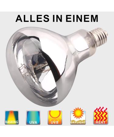 Buy Dernord 100W UV Heat Lamp for Turtles Geckos & Terrariums - Full Spectrum E27 Solar Spotlight - Buy Online on SooperMarket.com