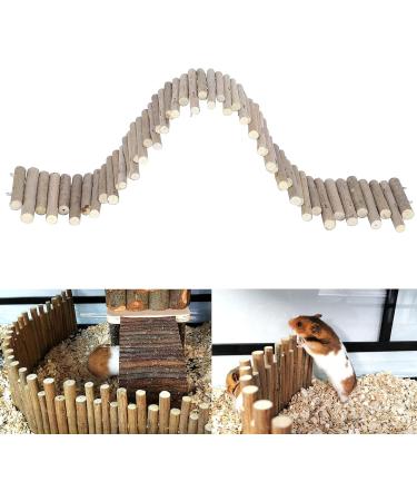 Buy Wooden Hamster Fence & Toys - Natural Hiding Place & Bridges (60cm) for Hamsters and Rats - Buy Online on SooperMarket.com