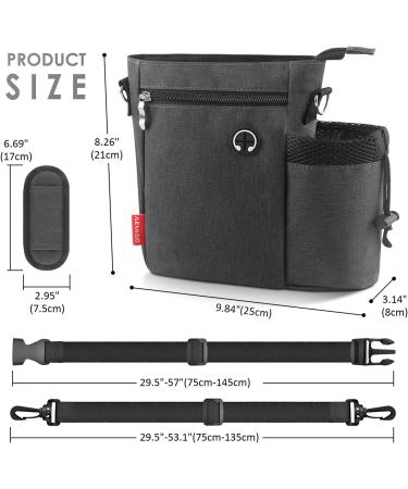 AEMIAO Dog Walking Bag with Bottle Holder & Poo Bags - Large Outdoor Training Treat Pouch for Dogs - Waist & Shoulder Belt - 3 Ways to Wear - Buy Online on SooperMarket.com