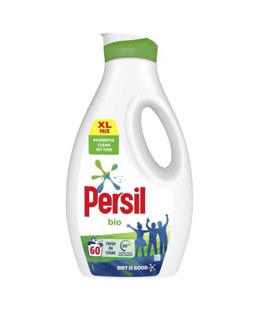 Persil Bio stain removal first time Laundry Washing Liquid Detergent 100% recyclable bottle 60 wash 1.62 l 1.62 l (Pack of 1) Bio Stain Removal